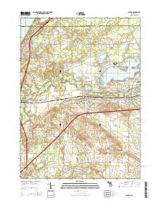 Coloma Michigan Historical topographic map, 1:24000 scale, 7.5 X 7.5 Minute, Year 2014
