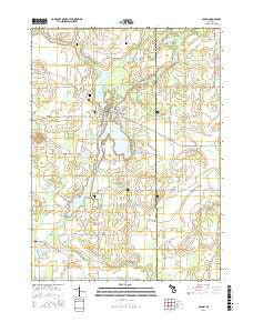 Colon Michigan Current topographic map, 1:24000 scale, 7.5 X 7.5 Minute, Year 2016