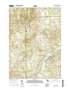 Columbiaville Michigan Current topographic map, 1:24000 scale, 7.5 X 7.5 Minute, Year 2017