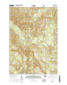 Comins Michigan Current topographic map, 1:24000 scale, 7.5 X 7.5 Minute, Year 2017