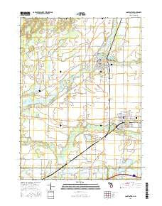 Constantine Michigan Current topographic map, 1:24000 scale, 7.5 X 7.5 Minute, Year 2016