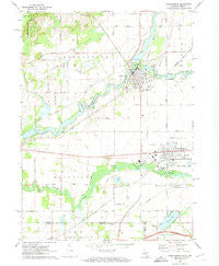 Constantine Michigan Historical topographic map, 1:24000 scale, 7.5 X 7.5 Minute, Year 1972
