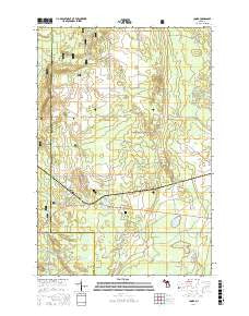 Cooks Michigan Current topographic map, 1:24000 scale, 7.5 X 7.5 Minute, Year 2016