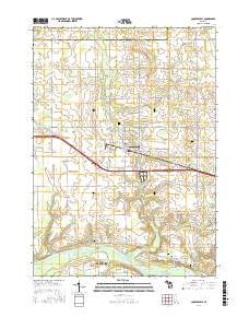 Coopersville Michigan Current topographic map, 1:24000 scale, 7.5 X 7.5 Minute, Year 2017