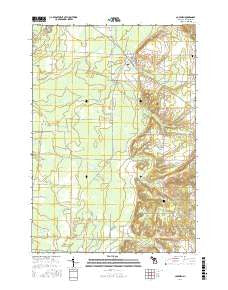 Copemish Michigan Current topographic map, 1:24000 scale, 7.5 X 7.5 Minute, Year 2016