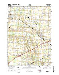 Corunna Michigan Current topographic map, 1:24000 scale, 7.5 X 7.5 Minute, Year 2017