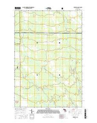 Creighton Michigan Current topographic map, 1:24000 scale, 7.5 X 7.5 Minute, Year 2017