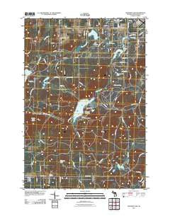 Crooked Lake Michigan Historical topographic map, 1:24000 scale, 7.5 X 7.5 Minute, Year 2011