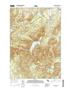 Crooked Lake Michigan Historical topographic map, 1:24000 scale, 7.5 X 7.5 Minute, Year 2014