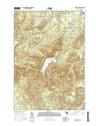 Crooked Lake Michigan Current topographic map, 1:24000 scale, 7.5 X 7.5 Minute, Year 2017