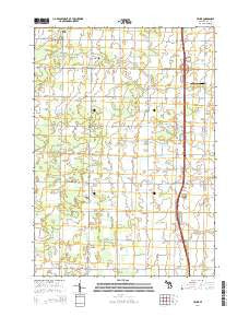 Crump Michigan Historical topographic map, 1:24000 scale, 7.5 X 7.5 Minute, Year 2014