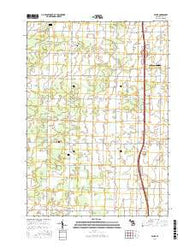 Crump Michigan Current topographic map, 1:24000 scale, 7.5 X 7.5 Minute, Year 2016