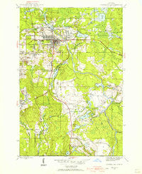 Crystal Falls Michigan Historical topographic map, 1:24000 scale, 7.5 X 7.5 Minute, Year 1944