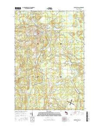 Crystal Falls Michigan Current topographic map, 1:24000 scale, 7.5 X 7.5 Minute, Year 2016