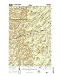 Cunard Michigan Current topographic map, 1:24000 scale, 7.5 X 7.5 Minute, Year 2016