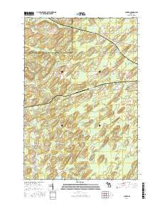 Cunard Michigan Current topographic map, 1:24000 scale, 7.5 X 7.5 Minute, Year 2016