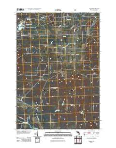 Curran Michigan Historical topographic map, 1:24000 scale, 7.5 X 7.5 Minute, Year 2012