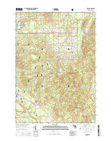 Curran Michigan Historical topographic map, 1:24000 scale, 7.5 X 7.5 Minute, Year 2014