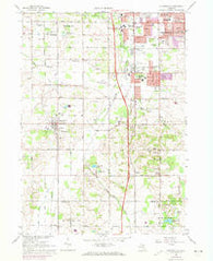 Cutlerville Michigan Historical topographic map, 1:24000 scale, 7.5 X 7.5 Minute, Year 1967