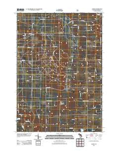 Damon Michigan Historical topographic map, 1:24000 scale, 7.5 X 7.5 Minute, Year 2012