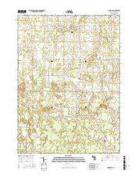 Dansville Michigan Current topographic map, 1:24000 scale, 7.5 X 7.5 Minute, Year 2017