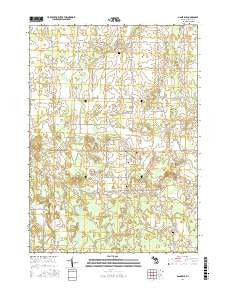 Dansville Michigan Current topographic map, 1:24000 scale, 7.5 X 7.5 Minute, Year 2017