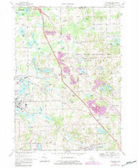 Davisburg Michigan Historical topographic map, 1:24000 scale, 7.5 X 7.5 Minute, Year 1968