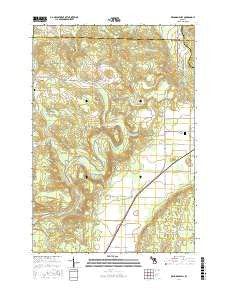Deadmans Hill Michigan Current topographic map, 1:24000 scale, 7.5 X 7.5 Minute, Year 2017