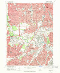 Dearborn Michigan Historical topographic map, 1:24000 scale, 7.5 X 7.5 Minute, Year 1968