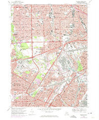 Dearborn Michigan Historical topographic map, 1:24000 scale, 7.5 X 7.5 Minute, Year 1968