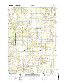 Decker Michigan Current topographic map, 1:24000 scale, 7.5 X 7.5 Minute, Year 2017