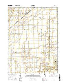 Deerfield Michigan Current topographic map, 1:24000 scale, 7.5 X 7.5 Minute, Year 2016