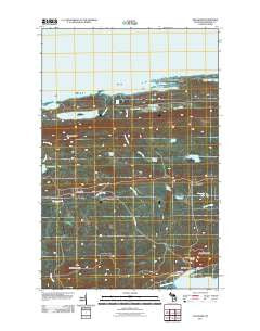 Delaware Michigan Historical topographic map, 1:24000 scale, 7.5 X 7.5 Minute, Year 2011