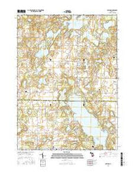 Delton Michigan Current topographic map, 1:24000 scale, 7.5 X 7.5 Minute, Year 2016