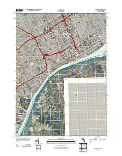 Detroit Michigan Historical topographic map, 1:24000 scale, 7.5 X 7.5 Minute, Year 2011