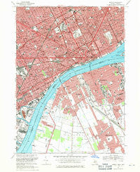Detroit Michigan Historical topographic map, 1:24000 scale, 7.5 X 7.5 Minute, Year 1968