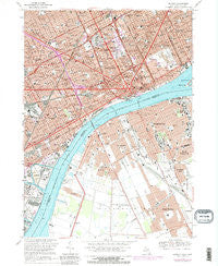 Detroit Michigan Historical topographic map, 1:24000 scale, 7.5 X 7.5 Minute, Year 1968