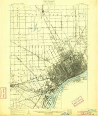 Detroit Michigan Historical topographic map, 1:62500 scale, 15 X 15 Minute, Year 1905