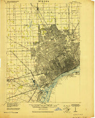 Detroit Michigan Historical topographic map, 1:62500 scale, 15 X 15 Minute, Year 1924