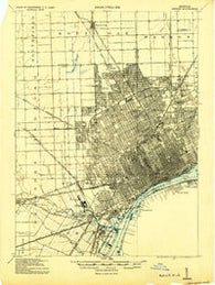 Detroit Michigan Historical topographic map, 1:62500 scale, 15 X 15 Minute, Year 1934
