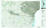 Detroit Michigan Historical topographic map, 1:100000 scale, 30 X 60 Minute, Year 1985