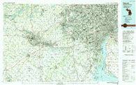 Detroit Michigan Historical topographic map, 1:100000 scale, 30 X 60 Minute, Year 1989