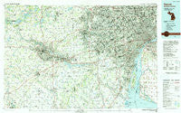 Detroit Michigan Historical topographic map, 1:100000 scale, 30 X 60 Minute, Year 1989
