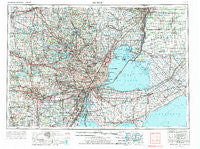 Detroit Michigan Historical topographic map, 1:250000 scale, 1 X 2 Degree, Year 1961