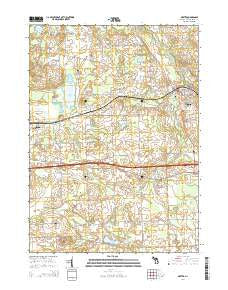 Dexter Michigan Historical topographic map, 1:24000 scale, 7.5 X 7.5 Minute, Year 2014