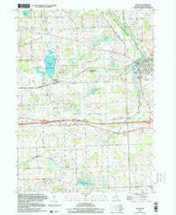 Dexter Michigan Historical topographic map, 1:24000 scale, 7.5 X 7.5 Minute, Year 1996