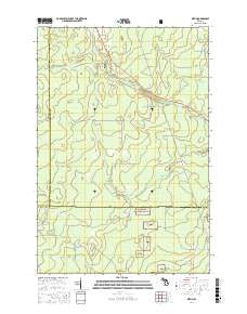 Diffin Michigan Current topographic map, 1:24000 scale, 7.5 X 7.5 Minute, Year 2017