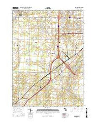 Dimondale Michigan Current topographic map, 1:24000 scale, 7.5 X 7.5 Minute, Year 2017