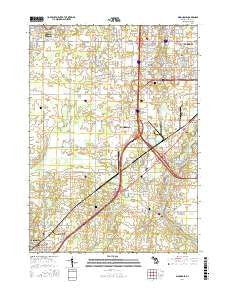 Dimondale Michigan Current topographic map, 1:24000 scale, 7.5 X 7.5 Minute, Year 2017
