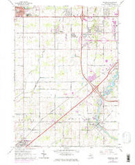 Dimondale Michigan Historical topographic map, 1:24000 scale, 7.5 X 7.5 Minute, Year 1965